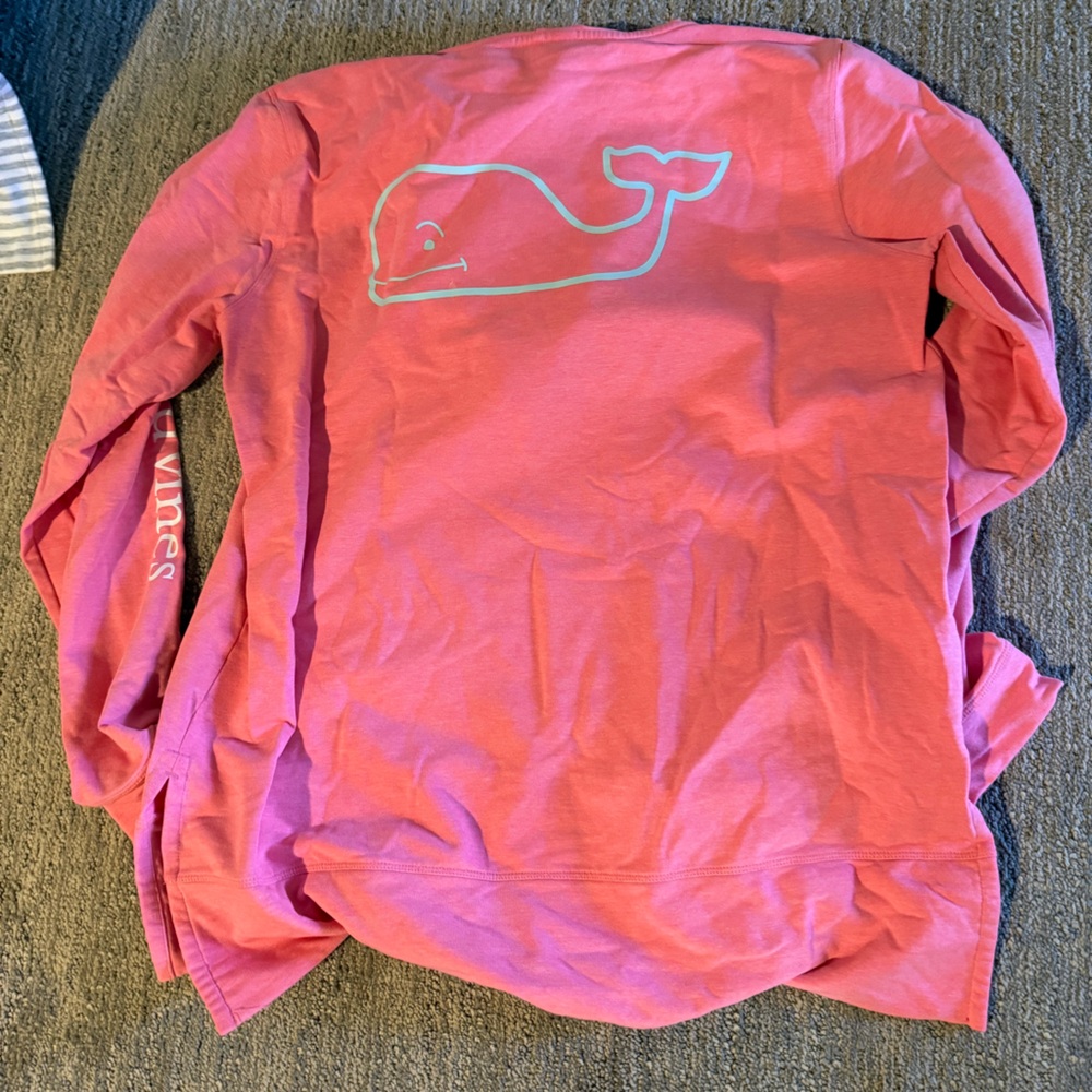 Vineyard Vines Coral Long Sleeve Top